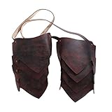 NUOBESTY Leather Shoulder Armor Warrior Cosplay Armor Shoulder Pauldrons Halloween Armor Costume...