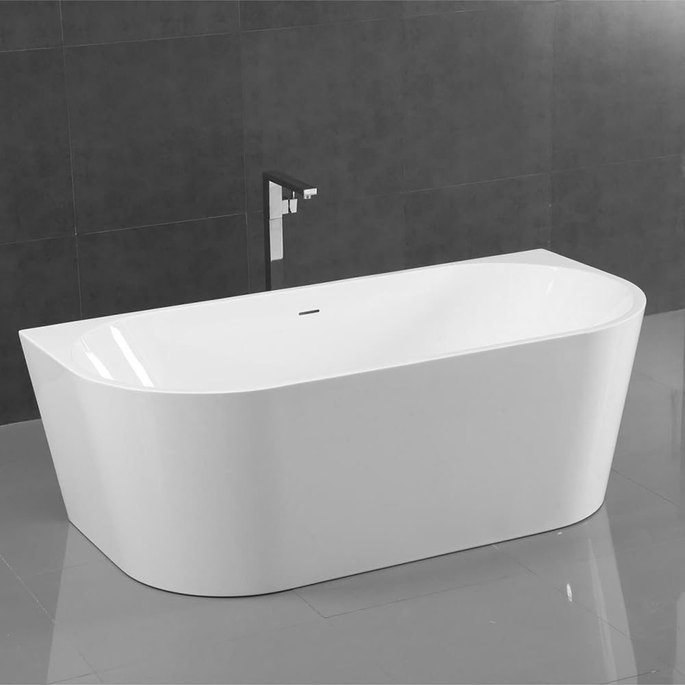 Aloni Bañera independiente de 170 x 80 x 60 cm, color blanco
