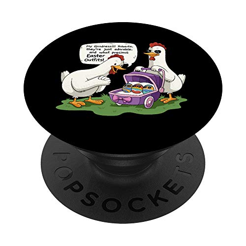 Tinte Huevos de Pascua Bebé Pollo Trajes de Pascua Teñido Huevo de Pascua PopSockets PopGrip Intercambiable Cover