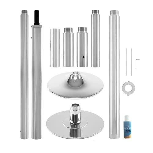 GLAMOURR Stripper Pole for Home Kit with Bonus Liquid Chalk | 9 Feet + Extra 20 Inches Extension for Static or Spinning Pole Dancing | Dancing Pole and Fitness | Perfect Lap Dance Pole for Bedroom