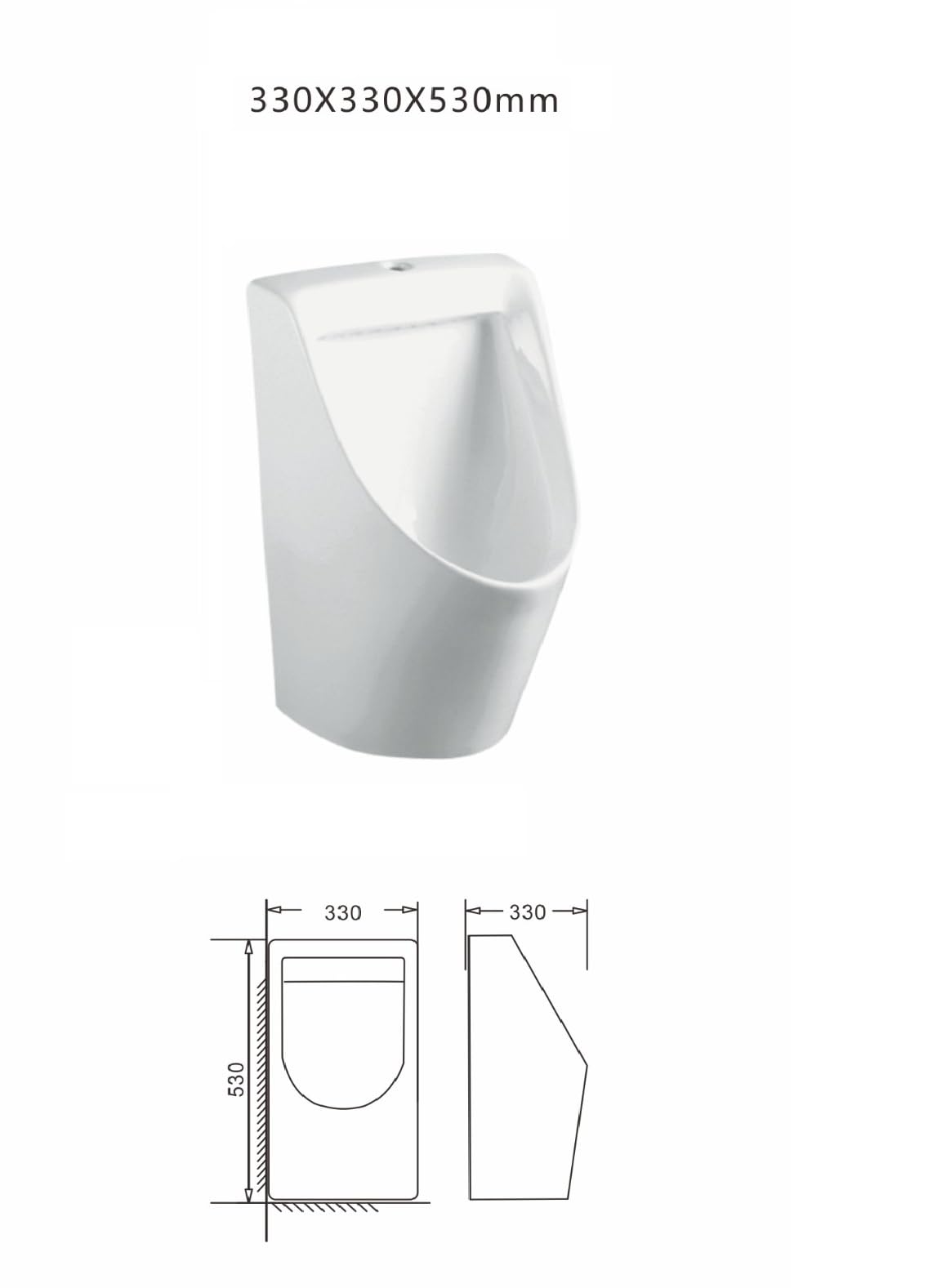 Urinario de pared completo de cerámica con revestimiento antibacteriano para baño y WC