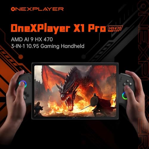Image of WEELIAO ONE XPLAYER X1 Pro Handheld Gaming PC with 10.95-inch 120Hz 2K Touchscreen, AMD Ryzen AI 9 HX 470, 32GB RAM, 2TB SSD with Magnetic Keyboard+Controllers+Protection Bag