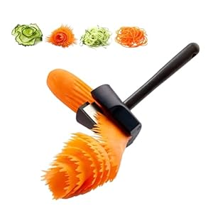 1 pcs Carrot Curler and Peeler, Black Carrot Spiral Shred Slicer Root Vegetables Fruits Slicer Sharpener Garnishing Tool