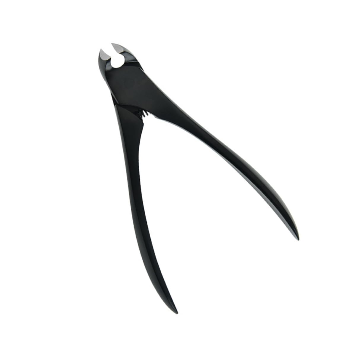 Tronchesino Unghie in Acciaio Inox Nero a Presa, Taglio | Groove Clamp per Manicure e Casa, Design Creativo, per Unghie Spesse o Incarnite