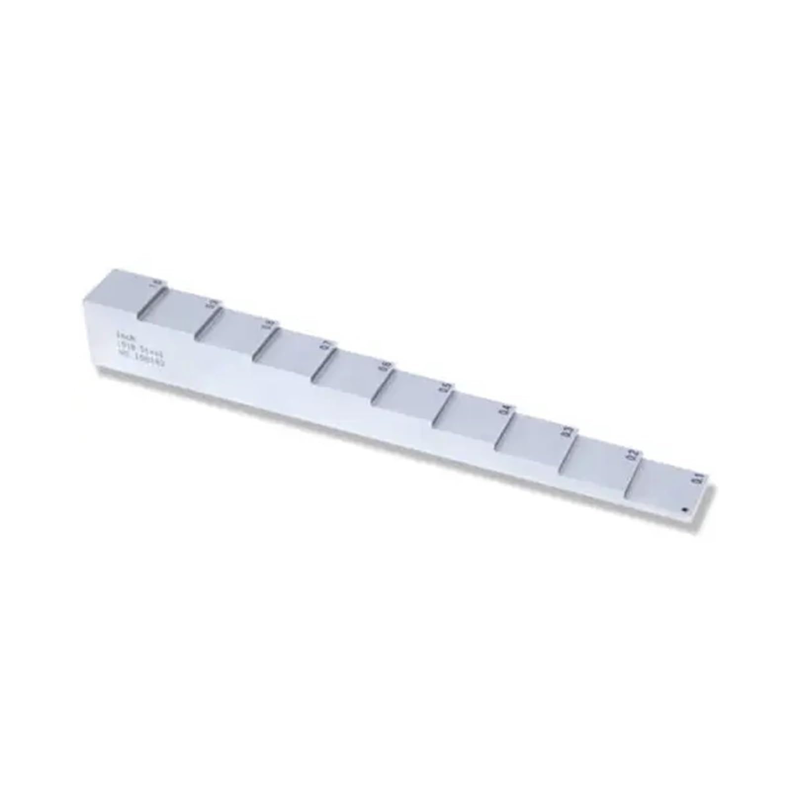Gqnblvhzupdm One Color Gauge Block Set, 10 Step Ultrasonic Calibration Block Wedge 1018 Steel 2.5Mm-25Mm