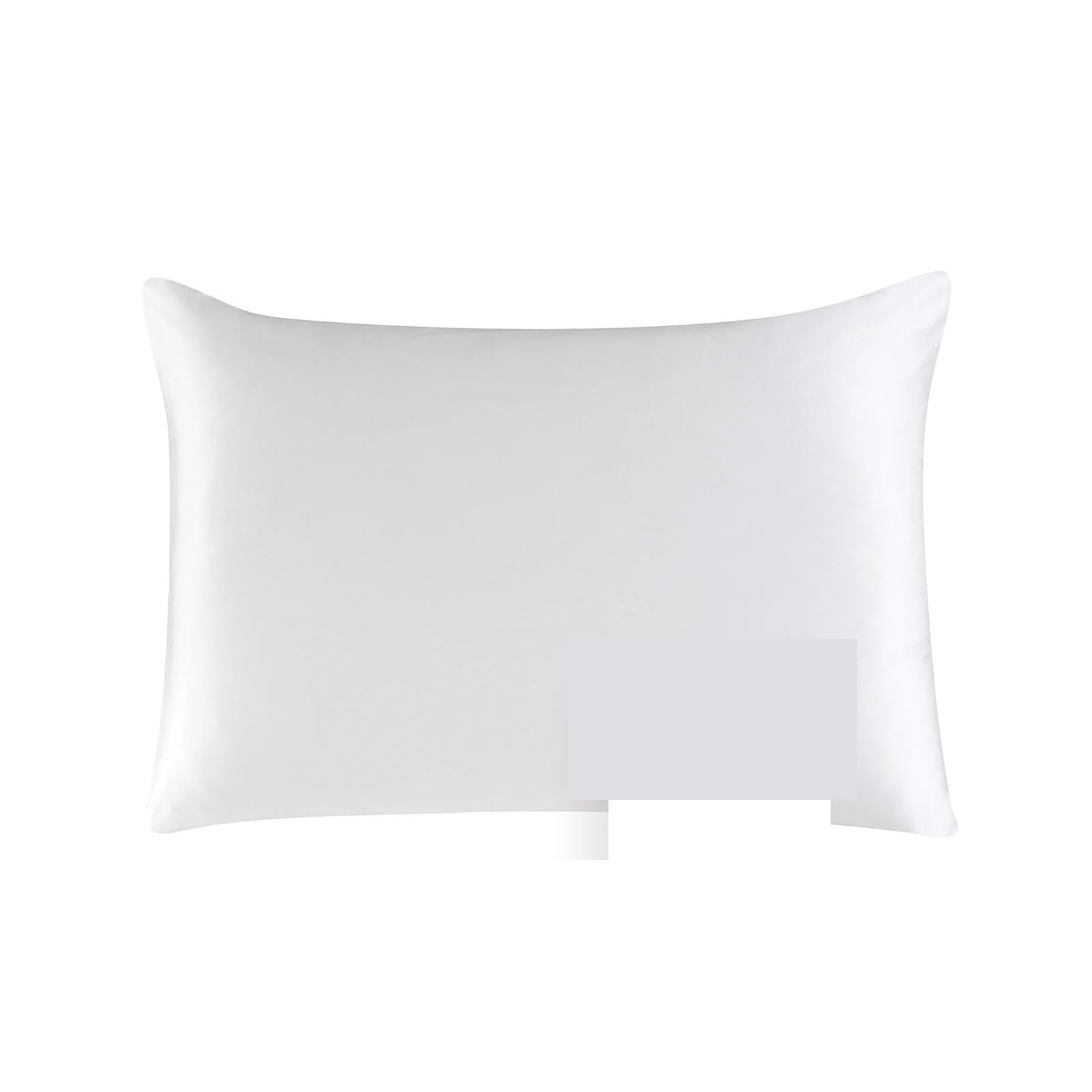 CNYUON Mulberry Silk Pillowcase 19mm With Hidden Zipper Suitable For Hair Real Pillow Case(White,50x75cm)