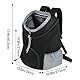 Haustier Rucksack - Verstellbar und Atmungsaktiv - Mit Fronttasche für Kleine Hunde und Katzen - Head-Out-Design - Sicherheits-Haken - Ideal für Reisen, Wandern und Outdoor.