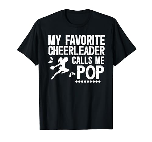 My Favorite Cheerleader Pop Cheer Pop Grandpa T-Shirt