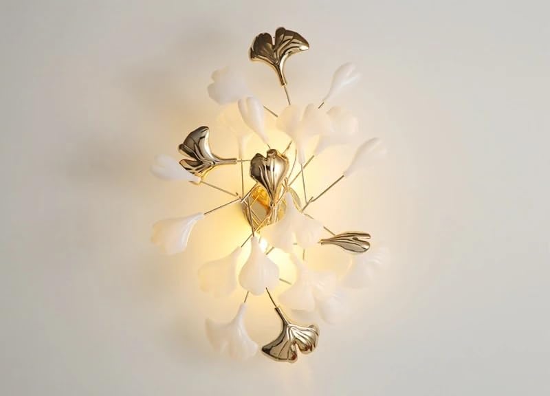 Lustre suspendu LED en plastique blanc ginkgo pour intérieur moderne