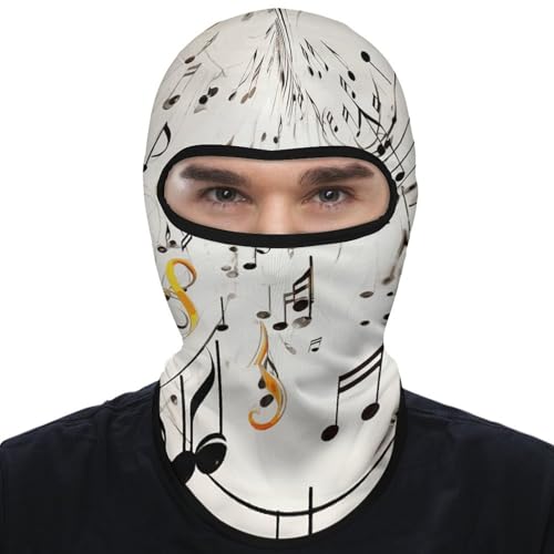 Balaclava Ski Mask Balaclava Cubierta Facial Completa Protección Solar Capucha Impresa con Notas Musicales Para Verano Protección UV Cuello Enfriador para Hombre Mujer miniatura 7