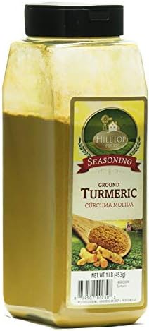 Hilltop Foods Ground Turmeric Powder-Seasoning Spices 1 Lb. Container