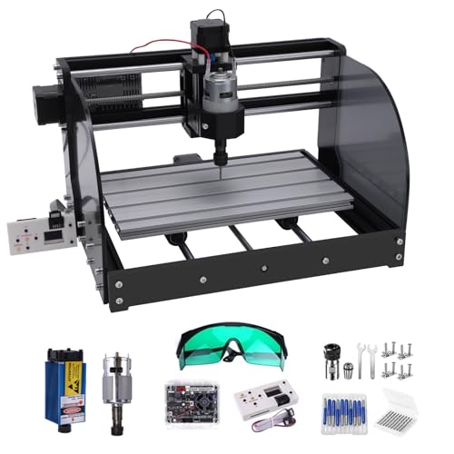Fraiseuse CNC 2 en 1 avec gravure modulaire 7 W, pour PCB, PVC, bois, bricolage, avec commande GRBL hors ligne, 20 embouts de fraisage (3018-Pro-MXA)