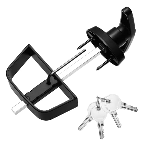 Shed Door Latch Safe and Durable Premium Shed Locks with 4 Keys Widely Use T-Handle Lock Kit for Storage Barn Chicken Coops Camper Easy to Install 4 and 5 Stem
