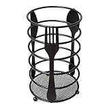 TOPINCN Kitchen Utensil Holder Countertop, Large Cooking Utensil Crocks for Kitchen Counter, Modern Organizer for Spatula (Round Holder)