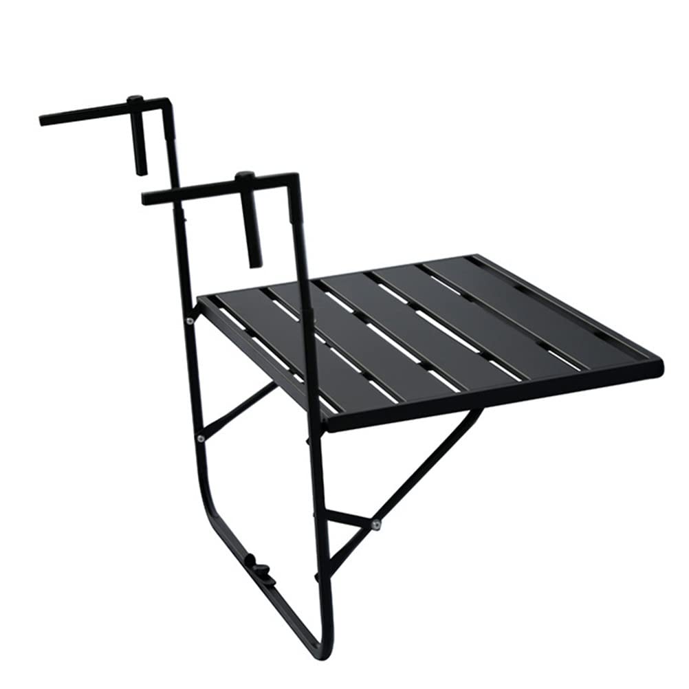 Table suspendue pliante de balcon en métal durable et robuste pour l'extérieur