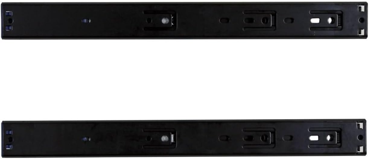 Waki Sangyo K1220-35B Slide Rail Soft Close with Damper Load Capacity 55.1 lbs (25 kg), 1.4 inches (36 mm), Thin, 3 Tiers, 13.8 inches (350 mm), Black, Drawer Rail, Easy Installation, 1 Set Left and