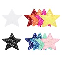 黒の星柄【480円～】アイロンお名前ワッペン【刺しゅう】★数量限定★ Amazon.co.jp: uxcell 20個 アイロン ワッペン 星型 6.5x6cm 刺繍