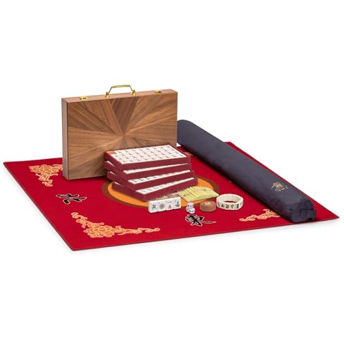 Juego de Mahjong Clásico con Pulsera y Cubierta de Mesa miniatura 1