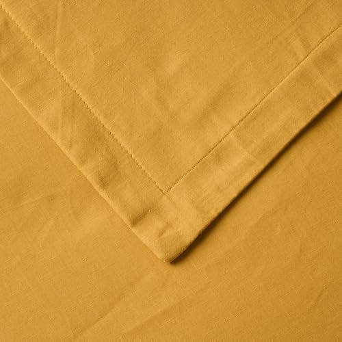 Image of KITES CREATIONS 100% Pure Cotton 3 Layer Dohar, Single Bed Blanket Comforter, (60''X90'' / 152X230 CM), Uni Plain, Skin Friendly Dohar, Color - Mimosa
