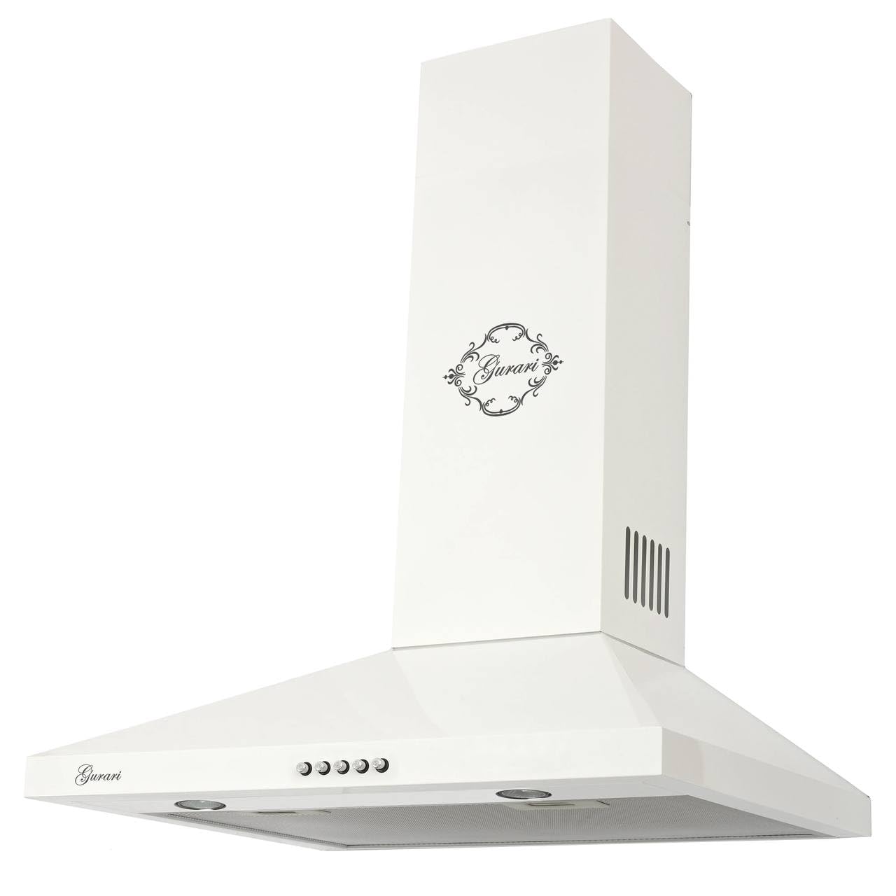 Gurari Hotte aspirante 60 cm GCH C 147 WH 6 N • Hotte murale blanche • Moteur puissant 1000 m³/h • Hotte aspirante et recirculation • Éclairage LED • Filtre à graisse métallique • Hotte de cuisine