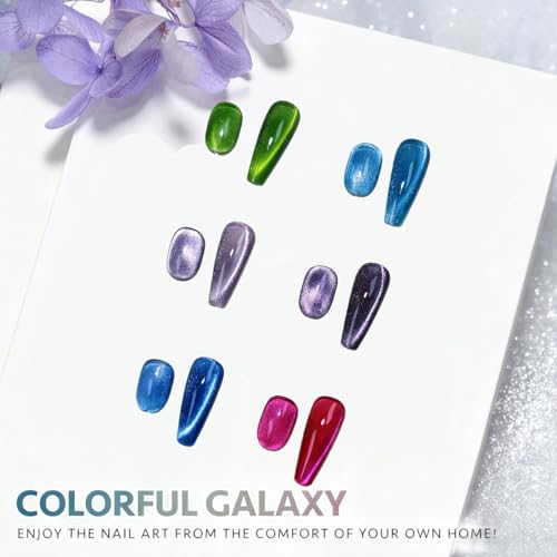 Set de 6 esmaltes en gel Cat Eye con efecto magnético miniatura 2