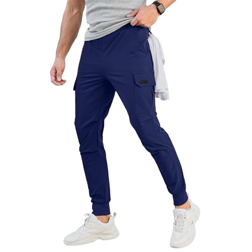 Baggy Cargo Pants Men Regular Fit Workout Pants Tactical Joggers Retro Sweatpants Casual Breathable Outdoor Trousers
