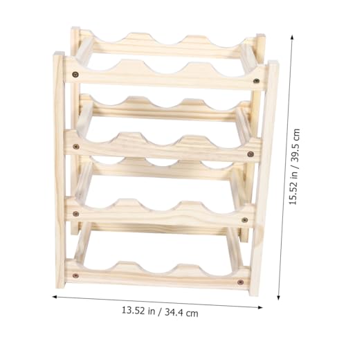 Soporte decorativo para botellas de vino beige 39.5x34.4cm miniatura 2