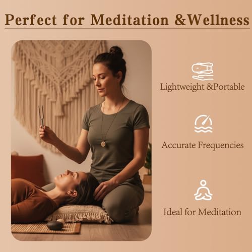 Image of Angel Tuning Fork Set 4160Hz 4225Hz 4096Hz | Body Tuning Fork for Healing Yoga and Meditation Sound Therapy Energy Healing Tools
