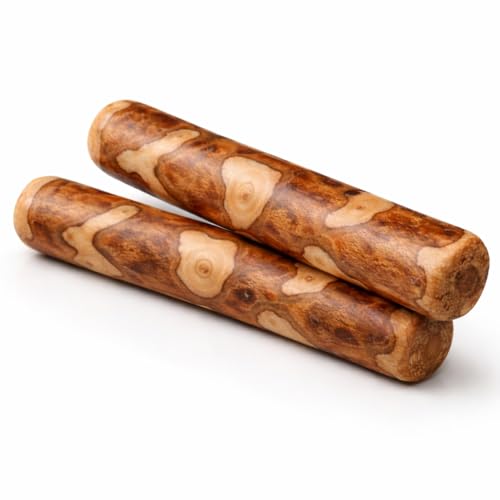 Olivenholz Kauknochen für Hunde – Kauholz & Hundespielzeug - Zahnpflege & langlebige Beschäftigung - Größe S (100–150g), Holzknochen 2 er Pack