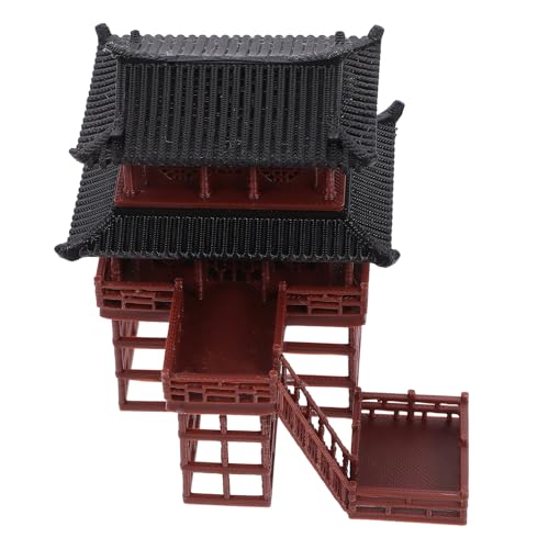 ROMISBABA Mini Padiglione Per Acquario e Decorazione Da Tavolo, Ornamento Paesaggistico Micro-paesaggistico, Misura 7,8x8x7 Cm, Per Giardino, Balcone e Bonsai, Statua Antica Architettura Tradizionale