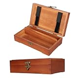 Phefop Estuche de Madera Maciza para Lápices de Dibujo, Estilo Antiguo, con Compartimento Flotante para Organizar Artículos de Papelería, Joyas y Material de Artistas y estudiantes.