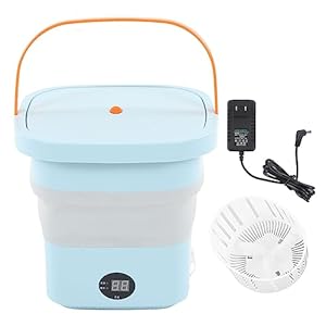 Draagbare Wasmachine, Emmerwasmachine Voor Kledingwas, Emmerwasmachine 6L Opvouwbare Automatische Wasmachine Met LCD-scherm(European standard-A-1)