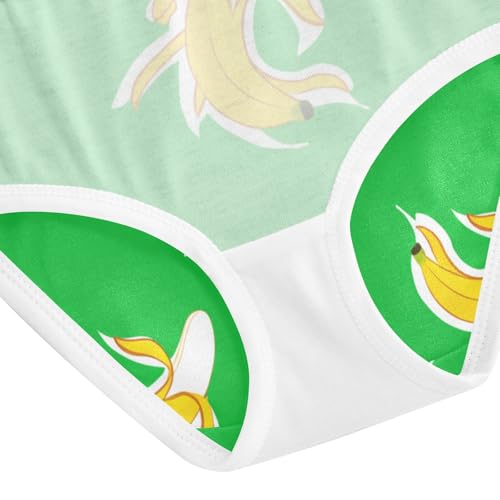 Cute Banana Green Girls Panties, Toddler Girl Briefs, Cotton Underwear for Girls, 2–8 Years4