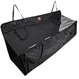 Dog Car Seat Cover, 2 in One Pet Car Seat Tunnel Protector, Protective Mat for Vehicle Back Seat, Waterproof Pet Bench Seat Cover for Dogs, Scratchproof Nonslip Reat Seat Protector (Black)