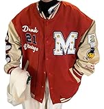 Ocasión: chamarra de béisbol Harajuku Y2K para la universidad, salir, ir de compras, citas, oficina, vacaciones, fiesta, viajes, calle, senderismo, fiesta de fin de semana o la vida cotidiana