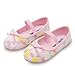 ADAMUMU Girls Toddler Pink Floral Cartoon Mary Jane Flats for Daily Wear