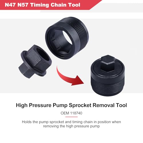FreeTec 9tlg Steuerkette Werkzeug, Absteckwerkzeug Steuerkette Arretierwerkzeug Steuerkette, Motor Einstellwerkzeug Nockenwellen Kurbelwelle Werkzeug Set für BMW N47 N57