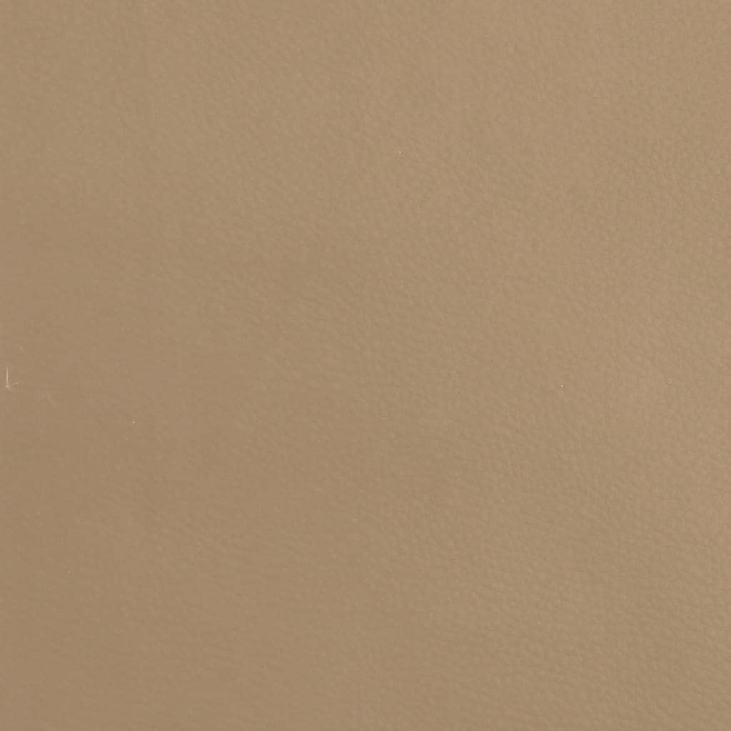 Podnóżek Cappuccino-brązowy ze sztucznej skóry z metalowymi nogami 60 x 60 x 36 cm, stabilna tapicerowana taboret jako siedzisko lub podnóżek do salonu i sypialni