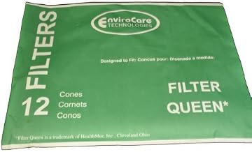 Filter Queen Cones. EnviroCare Replacement Brand. 12 filter cones in pack by Filter Queen