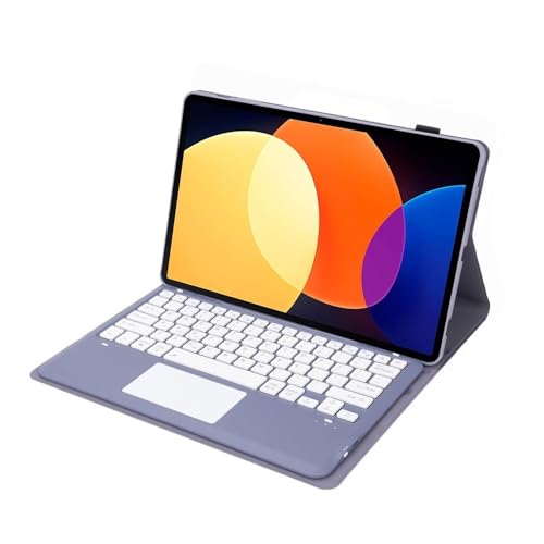 Funda Huawei Matepad Pro 12.2 2024 teclado Bluetooth cuero Lavender Gray YSJX