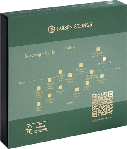 Larsen Sovereign Cello Strings – Professional Set – Medium Tension Cello Strings for Power, Projection and Complete Control image 4