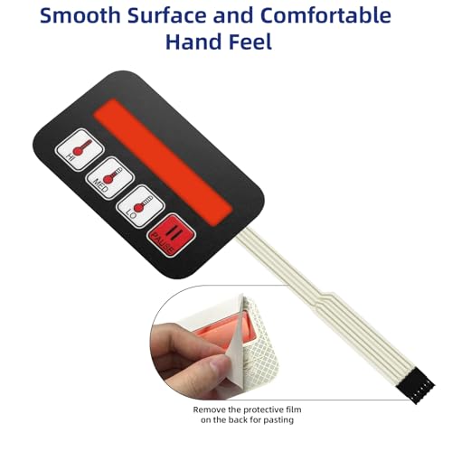 Panel de control de teclado táctil 112575 compatible con secadora ADC American 112579 5