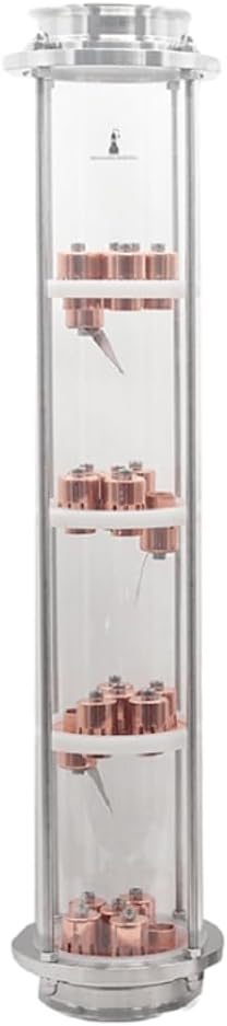 Hooloo 2/3/4'' 4-Layer Borosilicate glass distillation column with Copper Bubble Platte Sets,Stainless Steel 304,Distiller accessories (2 inch)