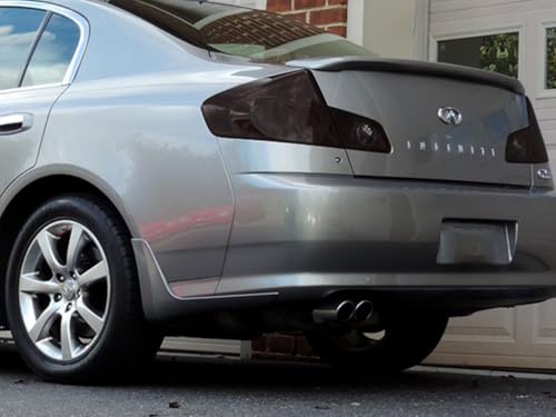 Rvinyl Tail Light Tint Covers Compatible with Infiniti G35 2003-2006 (Sedan) - Smoke