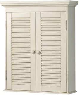Pegasus CTAW2429 Cottage Wall Cabinet, Premium Antique White - coolthings.us