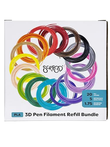 Scrib3D P1 3D Printing Pen With 3 Starter Colors And Pla Refill Pack With 20 Assorted Colors thumb #5