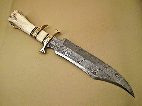 Kidsnado Damascus Steel Hunting Knife - Fixed Blade Knives With Sheath thumb #2