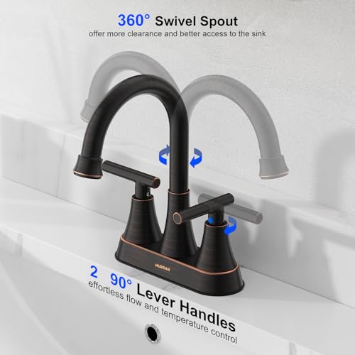 Hurran Bathroom Faucets For Sink 3 Hole thumb #2