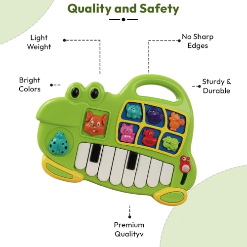 Image of StarAndDaisy Musical Piano for Babies, Animal Voice Sound Toy Piano with Colorful Keys, Animal Shape Activity Toy for Kids with Light & Sound, Early Learning Toys for Toddlers.