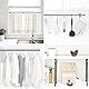 Tissting 25-40cm Teleskopstange Vorhangstange, Vorhangstange ohne Bohren Schwarz Klemm Gardinenstange Duschvorhang Stangen Telescopic Wardrobe Tail Tension Rod